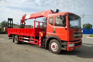 Dongfeng D9 4X2 truck mounted 8-ton crane with ladder